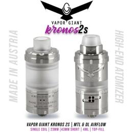 Vapor Giant Kronos 2 S (MTL/DL) RTA Tank - 4ml 23mm...