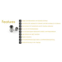 Vapor Giant Kronos 2 S (MTL/DL) RTA Tank - 4ml 23mm Verdampfer