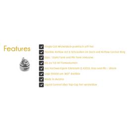 Vapor Giant V6 S DLC Black Edition RTA Tank - 5,5ml 23mm Verdampfer