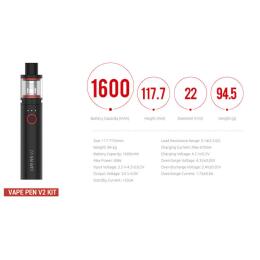 Smok Vape Pen V2 Kit - 3ml 1600mAh Set