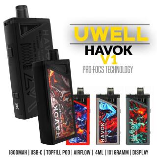 Uwell Havok V1 Pod Kit - 1800 mAh 65W 4 ml Set