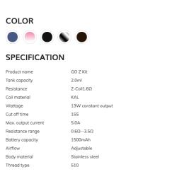 Innokin Go Z Kit - 1500 mAh 2 ml MTL Pen