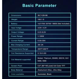 Steam Crave Hadron Mini DNA 100C Mod - 100 Watt Akkuträger