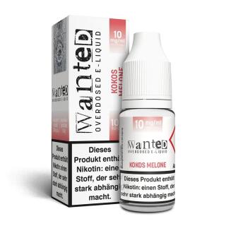 Wanted Overdosed Nikotinsalz Liquid 10ml - Kokos Melone